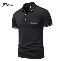 Nouveau polo homme 2026 décontracté et tendance, couleur unie, manches courtes, confortable et polyvalent, idéal pour l'été 6