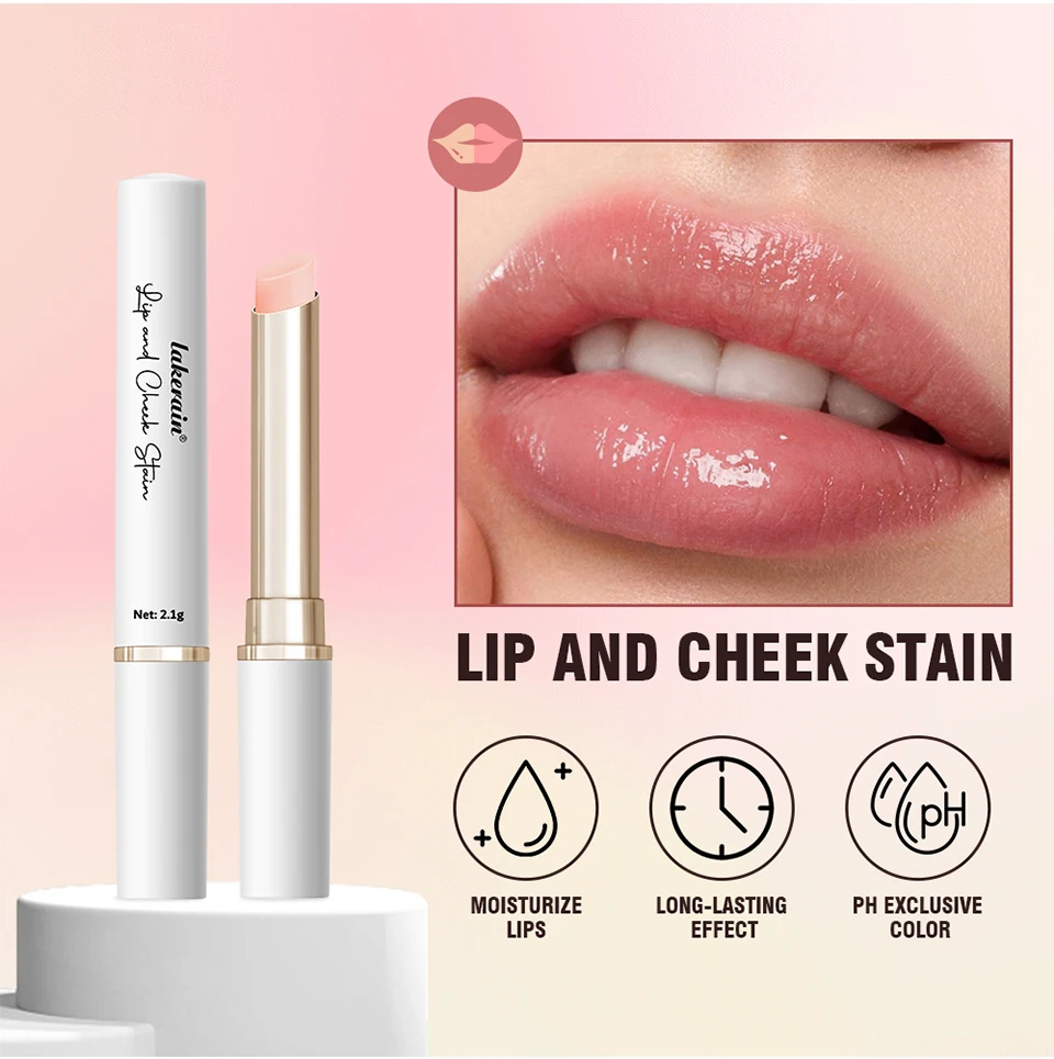Description Picture 3 of itemLip And Cheek Stain PH-Activated Formula Delivers Long-Lasting Natural Color Change Hydrating Botanical Oils Lips Care