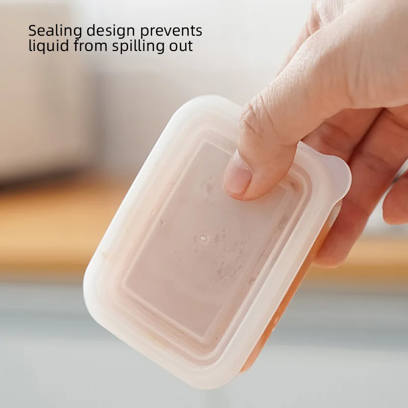 Round Food Storage Box Refrigerator Frozen Meat Compartment Case Freezer Fresh-Keeping Container Portable Fruit Snacks Organizer