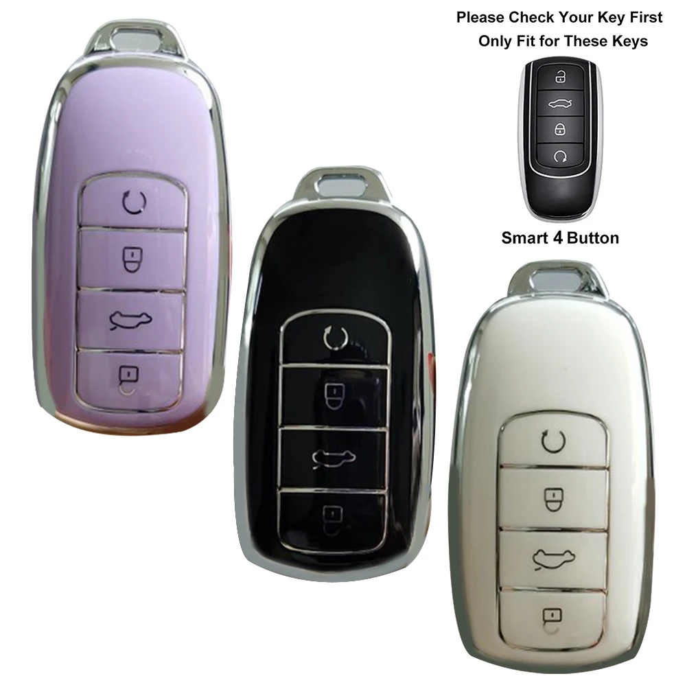 

TPU Car Key Case Cover Protector Shell Fob Trim For Chery Tiggo 8-PLUS 8 Pro 7 Pro Arrizo 5-PLUS 2021 Interior Accessories