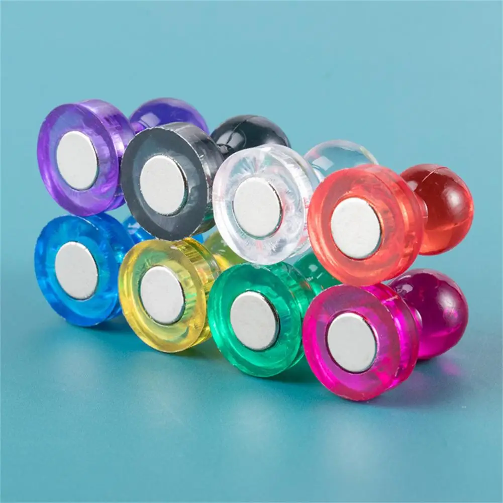 

Magnetic Push Pins Plastic Push Pin Magnet Mini Multi-purpose Useful Colorful Transparent Magnetic Thumb Tacks Sucker