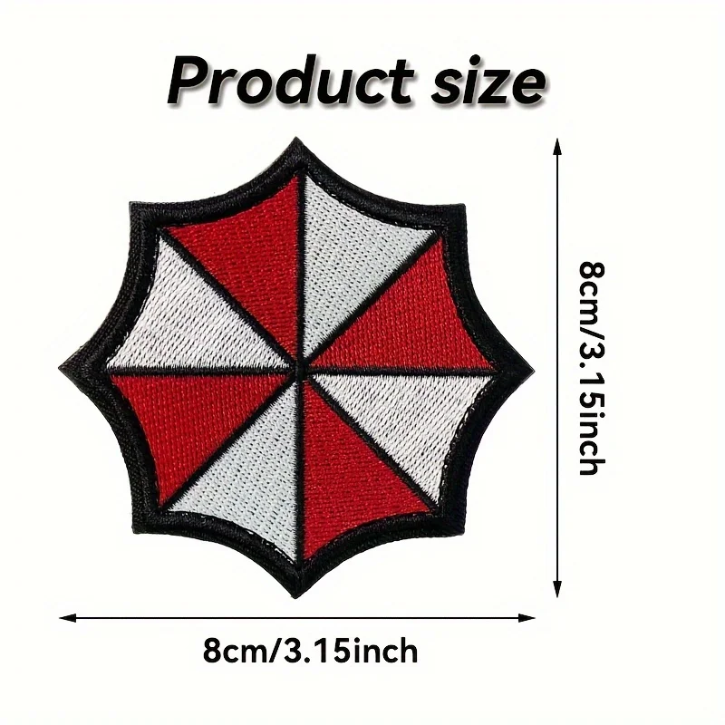 taktische klett patch Resident Evil Zombie Tactical Patch – Umbrella Corp. Military Moral Gaming bestickte Molle-Rucksäcke mit Cosplay-Applikation – Detail 2
