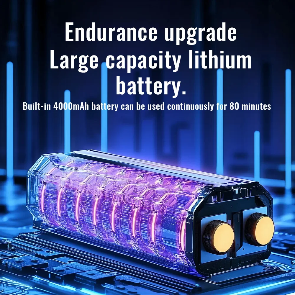 High Speed 130000 RPM Air Blower Turbo Jet Fan with LED Light Handheld Mini Tool for Vehicle PC Keyboard Pet Hair Barbecue