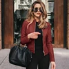 2025 Women Bike Coat PU Leather Outwear Zipper Outfit Autumn Winter Wome Fashion Short Thin Female Jacket 4