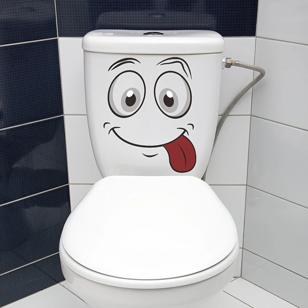 Trash Can Sticker 4PCS Cartoon Expression Waterproof Home Decoration