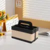 PU Leather Desktop Organizer Bedroom Decorative Multipurpose Home Organization Entryway Organizer Box for Dresser Office Jewelry 4