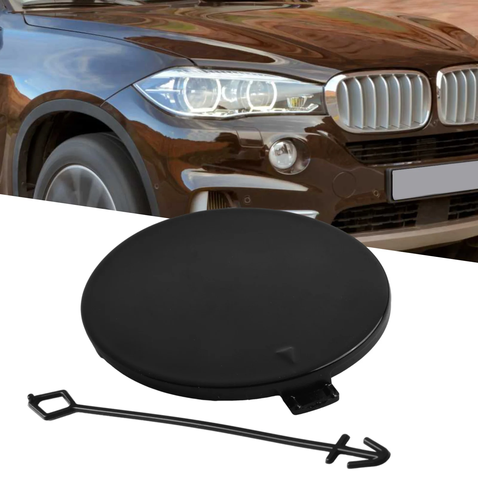 BMW X5 F15용 전면 견인 후크 커버 2014 2018 완벽한 핏을 위한 정확한 치수와 견고한 플라스틱 소재