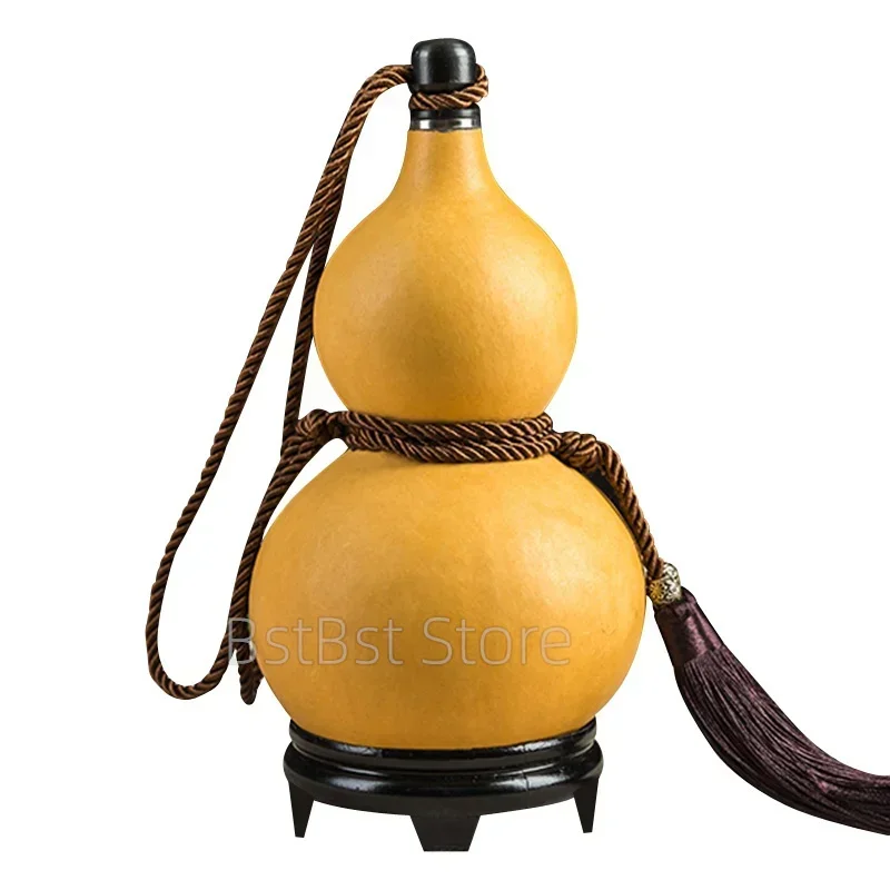 Description Picture 3 of itemNatural Gourd Water Bottle Camping Hiking Hulu Hulou Flask Calabash Table Decor Chinese Pumpkin Portable Drinks Holder Ornament