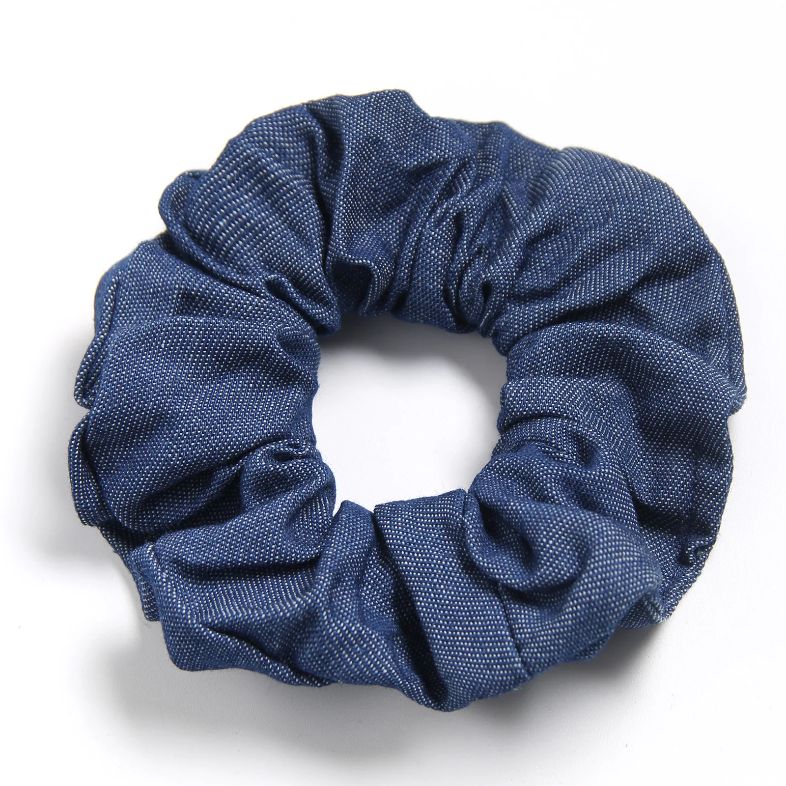Neuankömmling Denim Haar gummis für Frauen Retro Designs feminine Blue Jeans Stoff Haars eil 4 teile/satz Großhandel Scrunchie viel – Detail 6