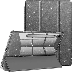 Shiny Clear Back Cover Tablet Case with Auto Wake Functionality - Tab A11 plus 11inch (Black)