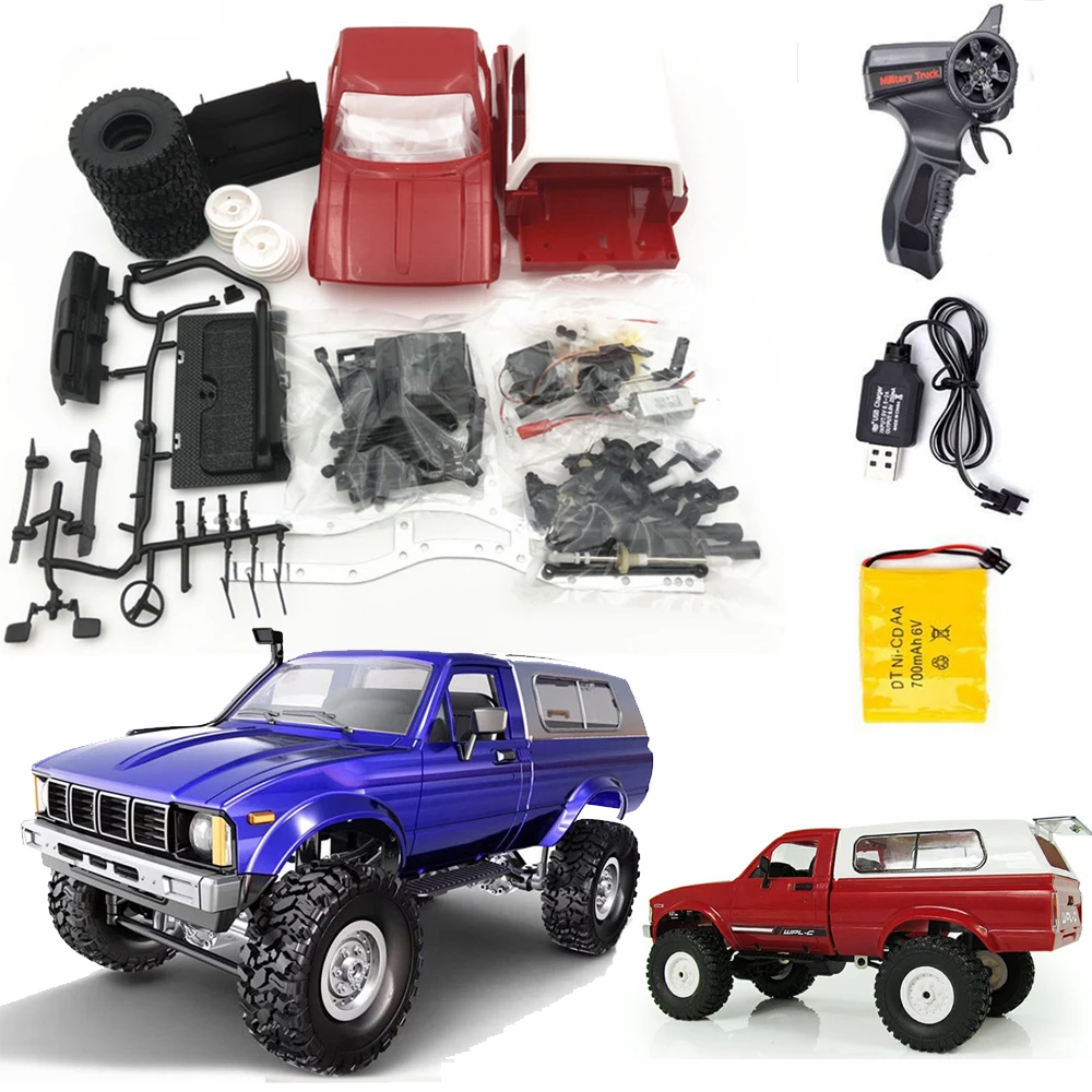 cafe markt vlot WPL C24 Remote Control Proportional Off road Model Car RC Auto DIY High  Speed Truck RTR Toy Upgrade 4WD Metal KIT Part Crawler|RC Cars| - AliExpress