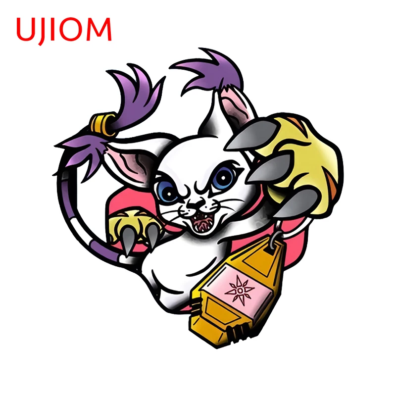

UJIOM 13cm X 12.6cm Lucky Catmon Wall Stickers Cartoon Baby Nursery Room Decal Personality Kitchen Cupboard Home Decoration