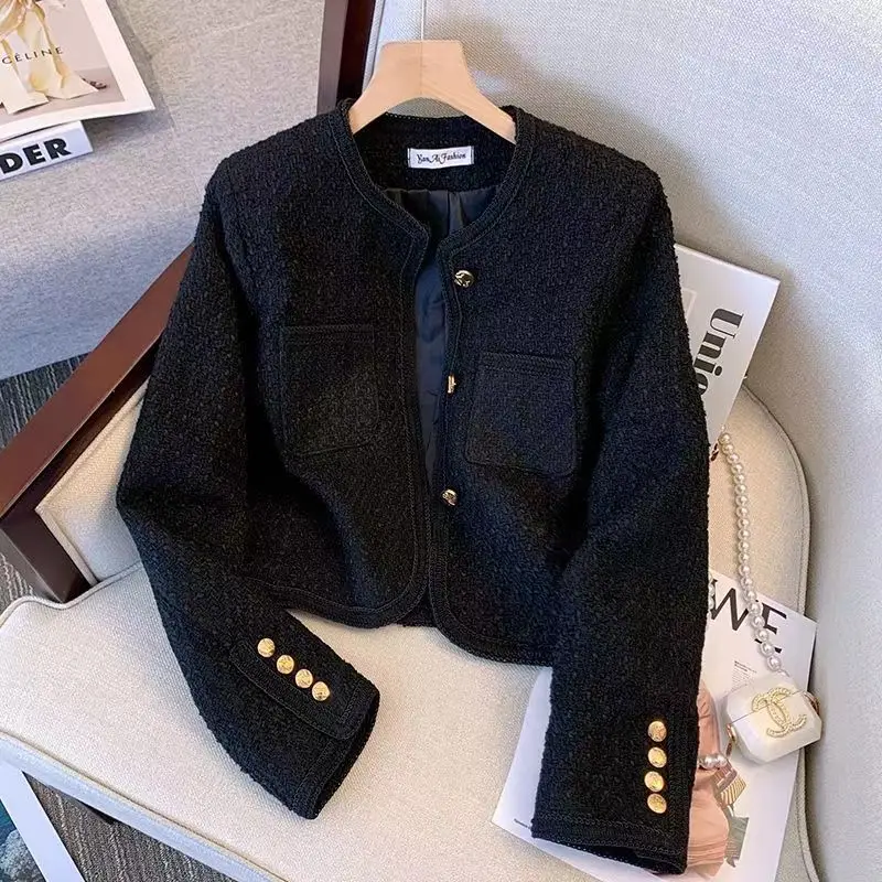 

UNXX короткая черная Шикарная стильная куртка для женщин весна-осень 2023 Новое поступление модный и зрелый Костюм стандартного качества