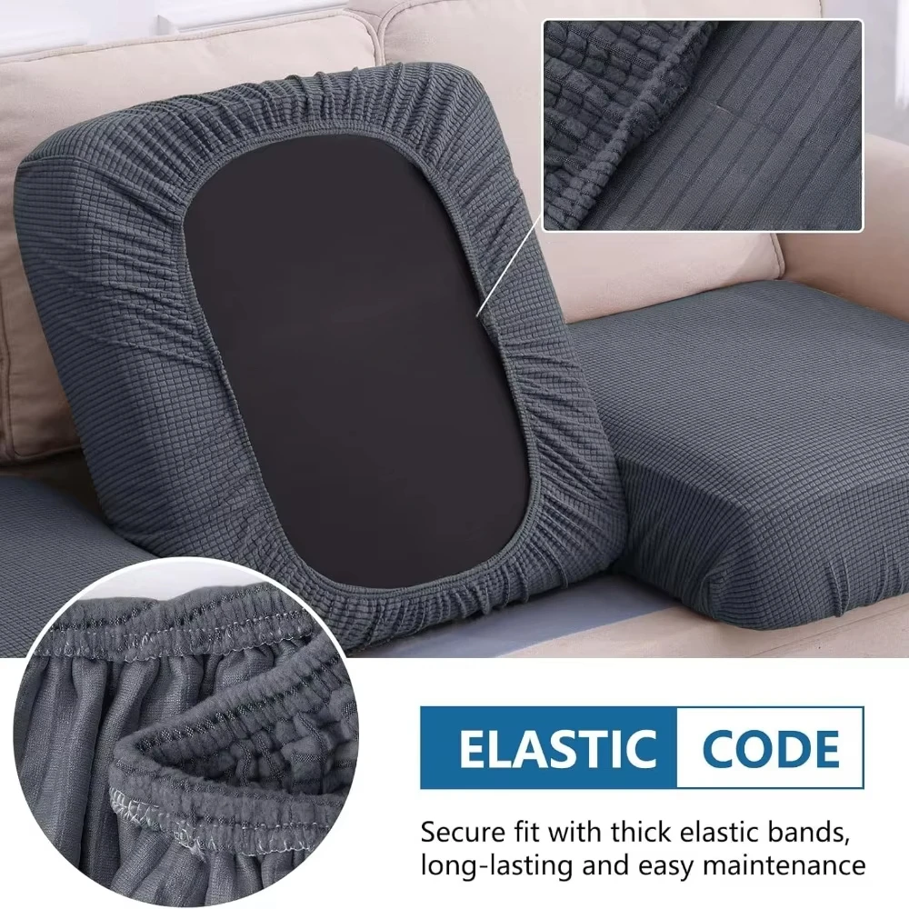 Waterproof Couch Cushion Covers Washable Sofa Cushion Slipcovers Thick Stretch Jacquard Fabric Couch Sofa Covers 5