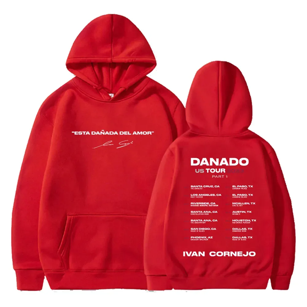 

Ivan Cornejo Danado US Tour 2023 Hoodie Long Sleeve Streetwear Women Men Hooded Sweatshirt Hip Hop Clothes