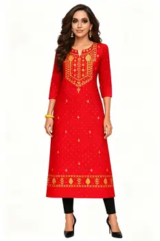 National style Muslim Women Kurtta Casual Dress Slit hem Straight Casual Ethnic Mandarin 3D Design Abito Donna Turkish Abaya