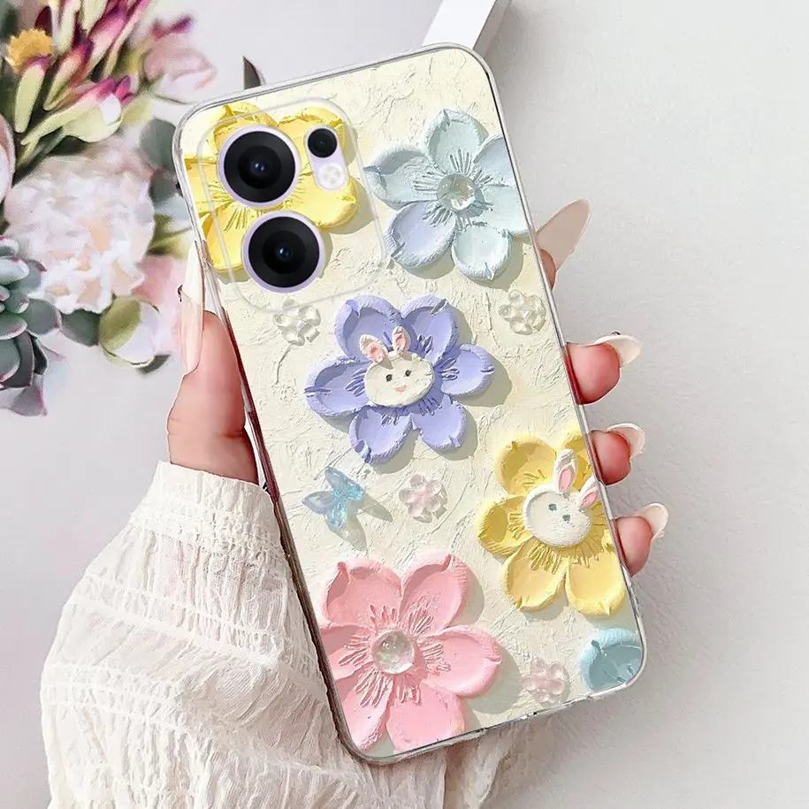 Stylish Floral Butterfly Transparent Silicone Case