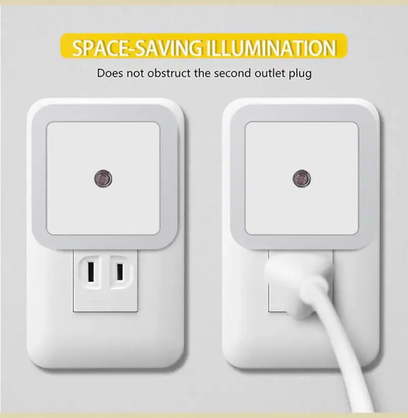 LED Night Light EU/US/UK Plug Home Aisle WC Hallway Stair Kitchen Bedroom Smart Motion Sensor Wall Lamp