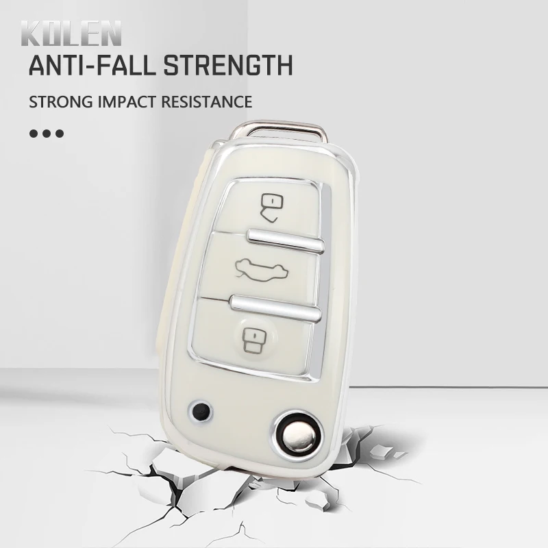 Car Key Shell Flip Key Fob Shell Key Case Cover For Audi A3 8L 8P A4 B6 B7 B8 A6 C5 C6 4F RS3 Q3 Q7 TT 8L 8V S3