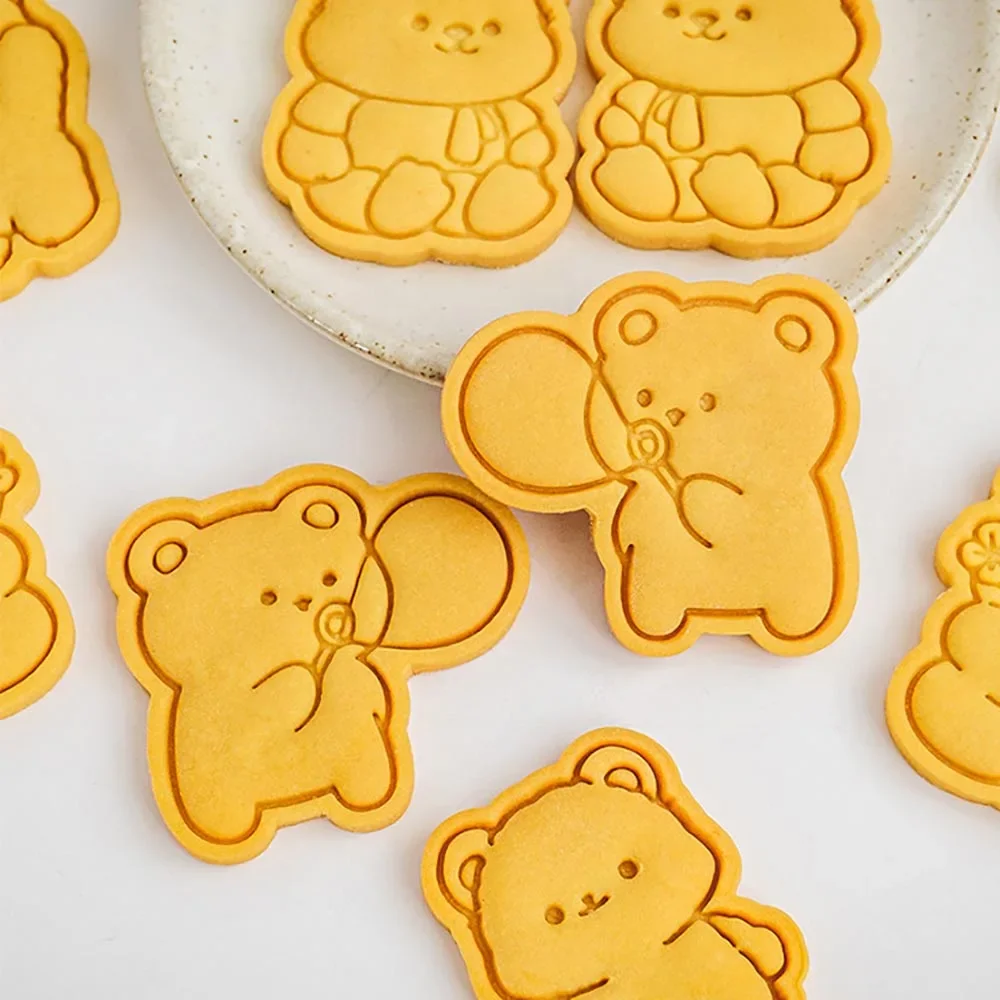 Cartoon Bear Cookie Molds Fondant Cutter Pastry Decoration Mold Kitchen DIY Baking Supplies cookie cutter baking mold cookie mould fondant cutter baking decorating tools pastry cutter