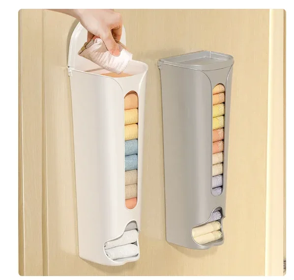 

Closet Wall Hanging Underwear Organizer Socks Storage Rack Home Wall Mount Panties Storage Holder Garbage Plastic Bag Dispenser