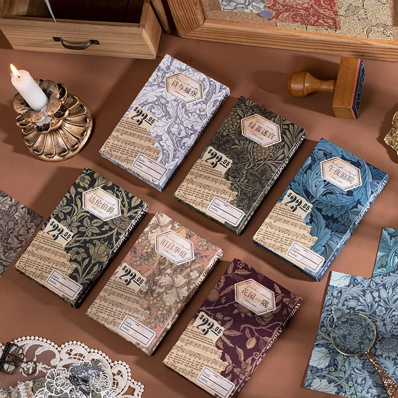 Vintage Literature and Art hand tent DIY decorative foundation paper hand made Scrapbooking Junk Journal Supplies 60pcs/boxed scrapbook paper
