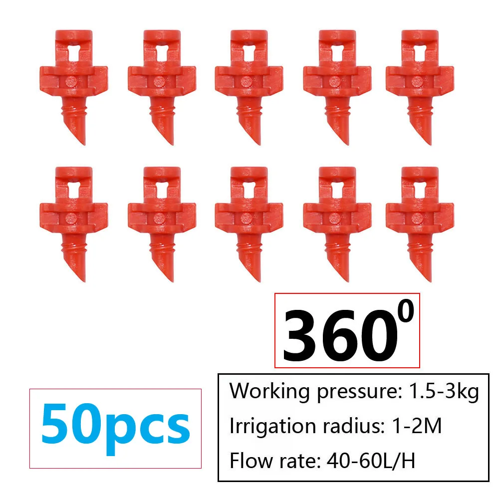 Ugelli Micro Irrigazione 360 Gradi - Set 15 Pezzi Per Giardino Con Connettori Da 1/4" - Foto 7