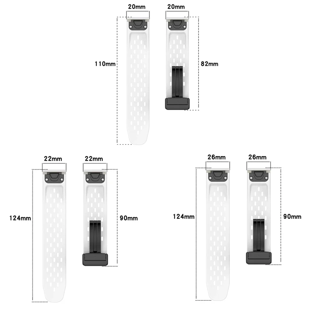 Silicone QuickFit Watch Band Strap - Versatile Fit