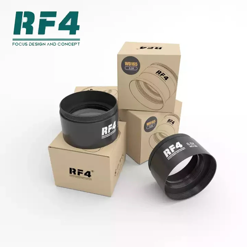 RF4 WD165 0.5X 0.7X Auxiliary Objects Lens Microscope Camera Lens For Trinocular Stereo Zoom Microscope Barlow Glass
