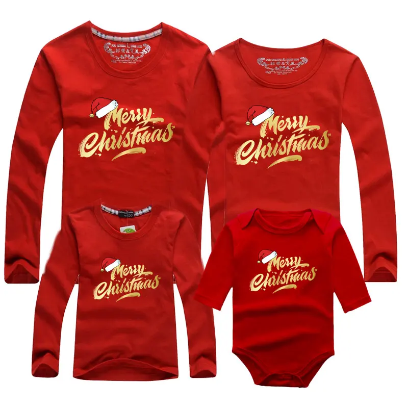 thumbnail image 1 of Conjuntos familiares a juego para Navidad, suéteres, camisetas navideñas, camisetas para madre, padre, bebé, mujeres, hombres, jerseys para bebés, niños y niñas, tops de invierno, 1 of 5