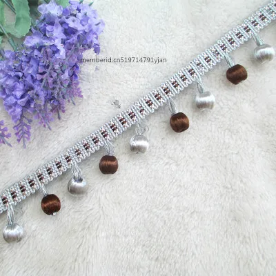 5 meters / 3.5 CM long curtain lace tassel edge acrylic crystal pendant curtains DIY accessories curtain fabric