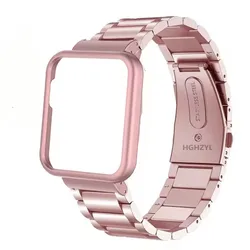 Stainless Steel Metal Watch Strap with Protective Case Cover - Redmi Watch 2 Lite (4)