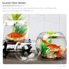 Glass Fish Tank Pom Vases Wall Hooks Decorative Goldfish Bowl Hydroponic Aquarium Transparent Desktop Square 6