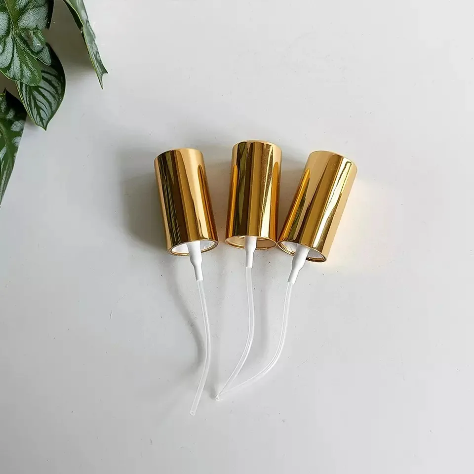 

100Pcs Refillable 18mm 410 Fine Mist Perfume Essential Oil Spray Bottle Aluminum Lid for Skincare Beauty Hair Spray TravelBottle