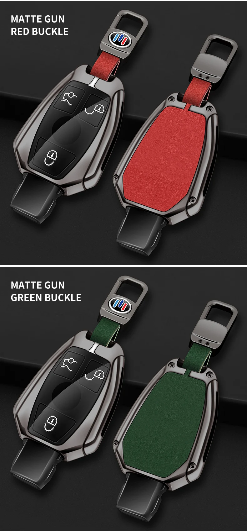 Custodia per chiave A distanza per auto in lega di zinco Shell Fob per Mercedes Benz A B C classe E GLA CLA GLC CLS W204 W221 W205 W176 W212 W463 AMG - Seb1ac2671ae44fbf8f9b8c1b2ee4576dA