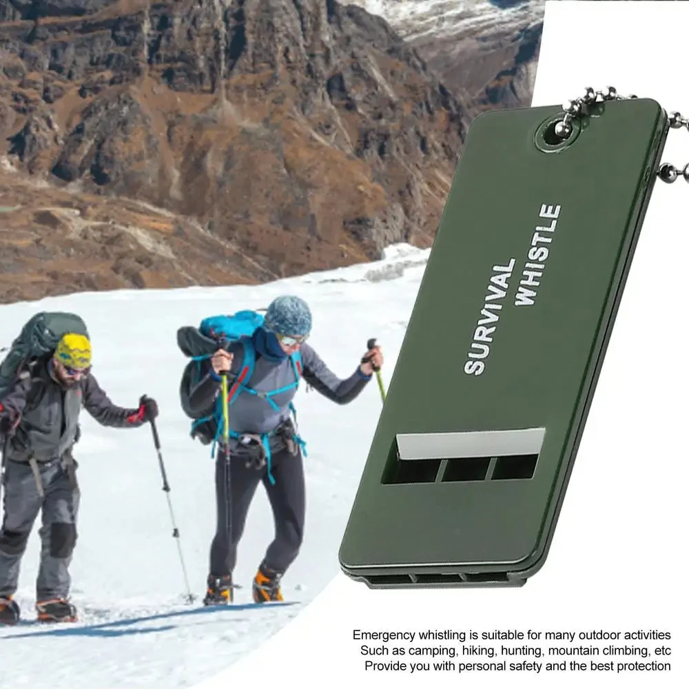 3-Frequency Whistle High Decibel Survival Whistle Outdoor Hiking Camping 3 Holes Hunting Emergency Survival Tool