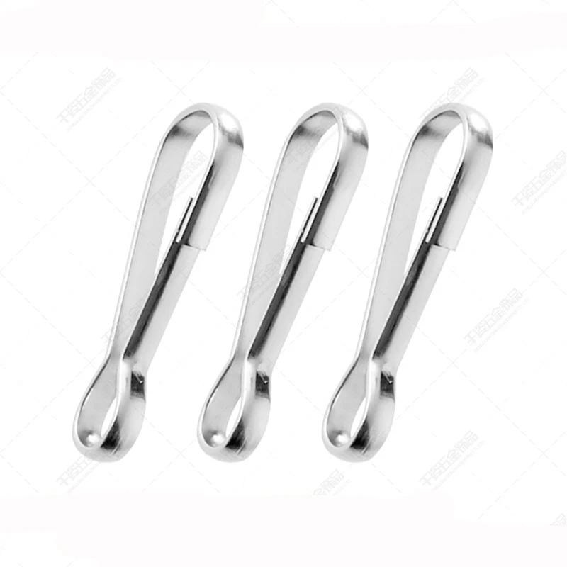 100Pcs 금속 스냅 클립 후크로드 된 걸쇠 열쇠 고리 버클 하드웨어 액세서리 가방 체인 금속 작은 Carabiner 열쇠 고리 도구