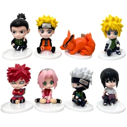 8 - Piece Naruto Anime Character Action Figure Set - Kids Toy Gift Collection (8pcs set)