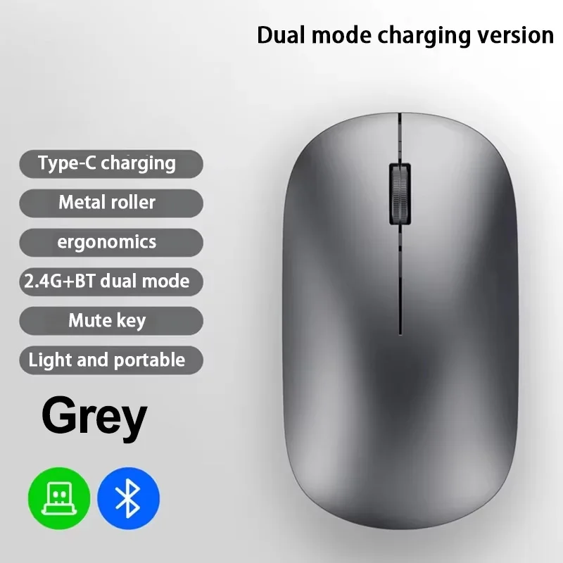 OnePlus Dual-Mode Silent Ergonomic Wireless Mouse with Type-C Charging