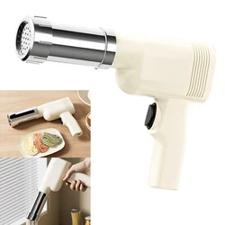 Handheld Noodle Press Gun Cordless Portable Electric Cordless Pasta Noodle Maker 5 Molds USB Charging for Homemade Pasta Gadget