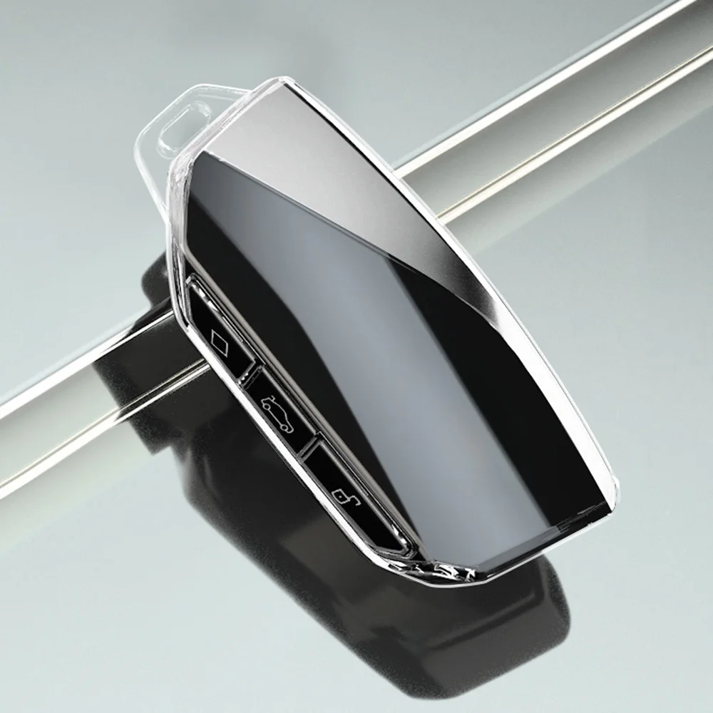 Transparent Soft TPU Car Smart Key Cover Case - Premium Accessories