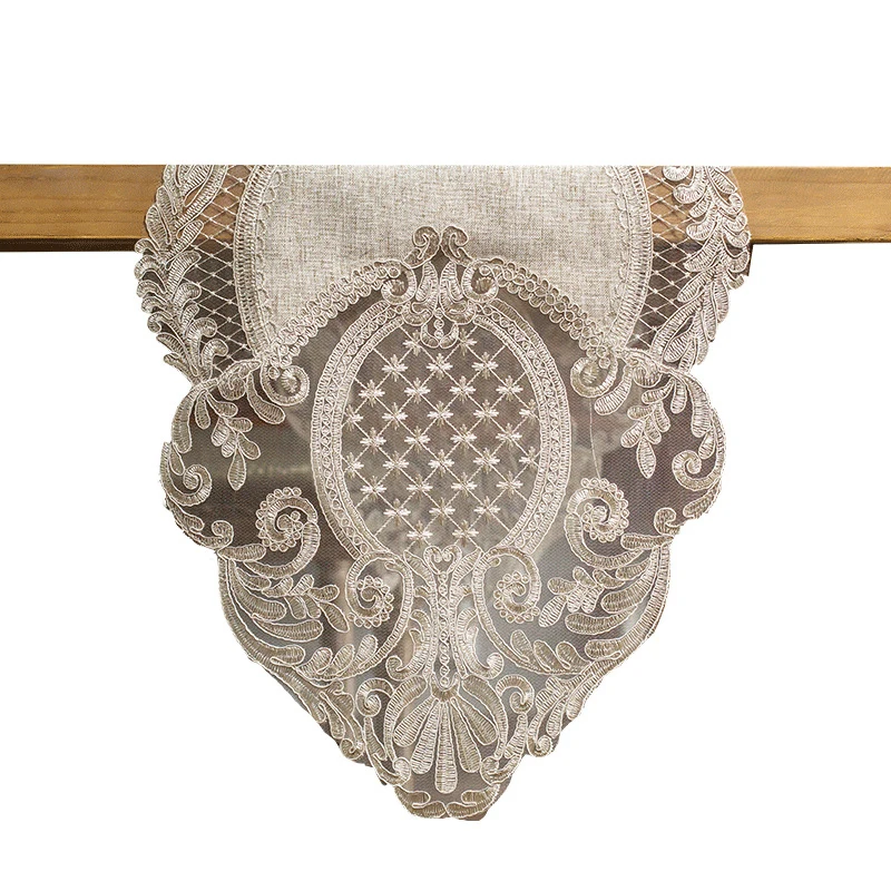 

Кружевная скатерть для стола, бежевая скатерть для кровати в Корейском стиле, чехол для ТВ-кабинета, полотенце, свадебное украшение