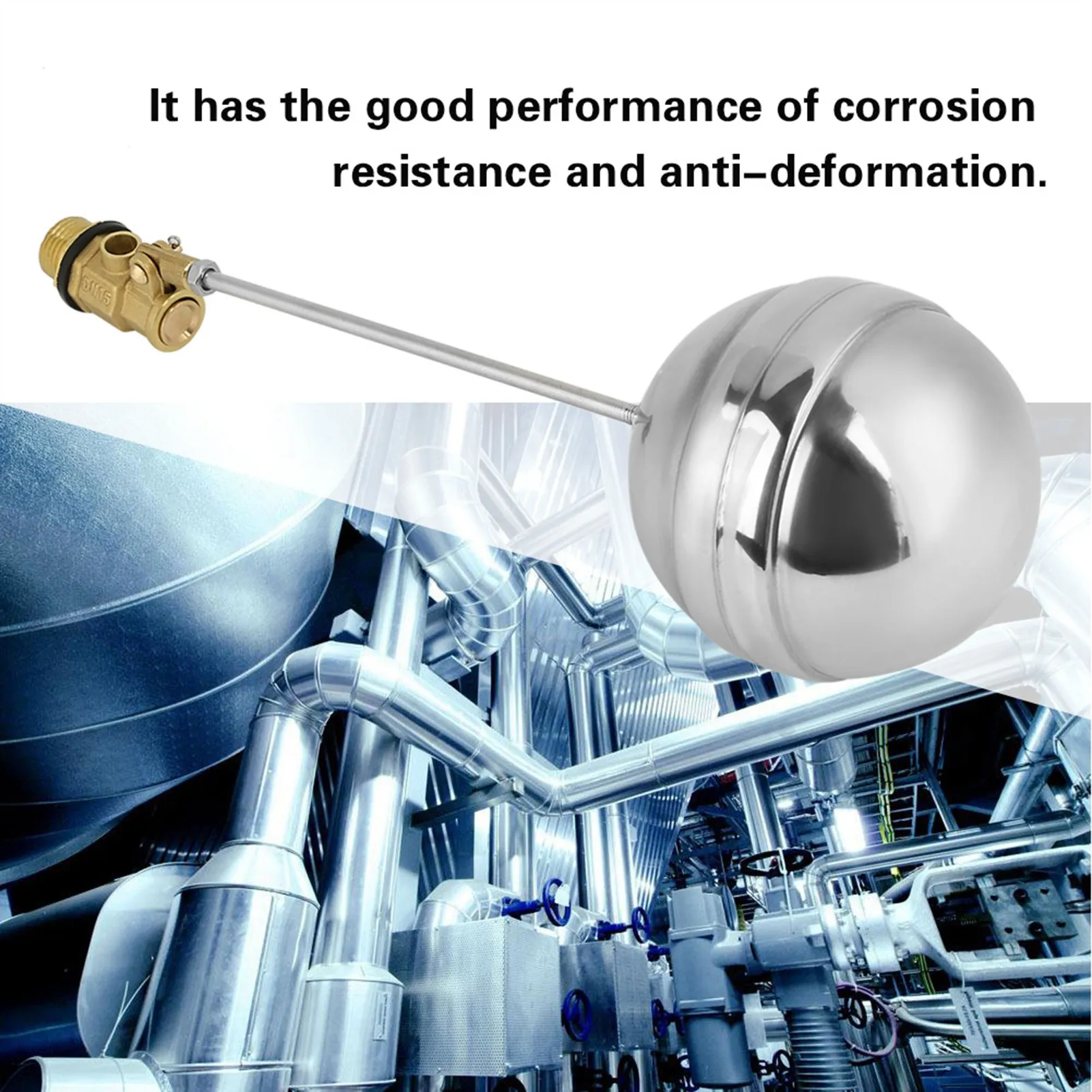 DN15 G1/2 Brass Male Thread Water Sensor Stainless Steel Float Ball Value
