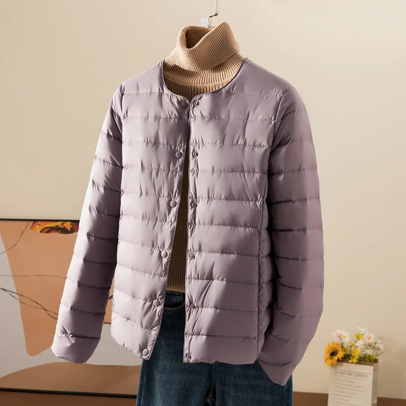QAZIQILAND New Women 90% White Down Jacket Autumn Winter Warm Coat Lady Ultralight Quilted Puffer Jacket Female Windproof Parka