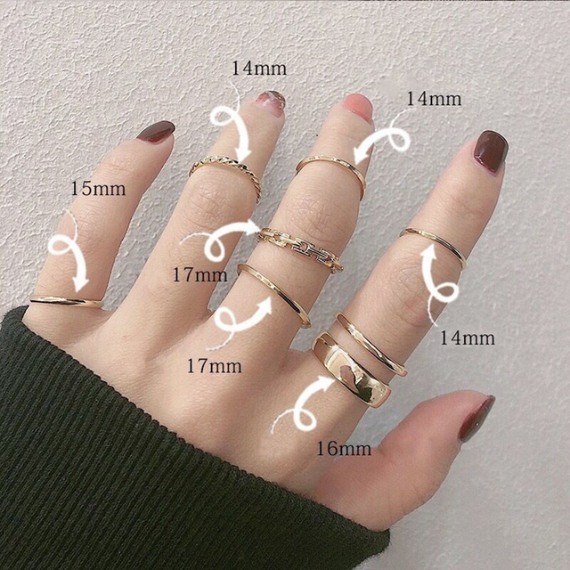 New Ins Aesthetic Colorful Transparent Resin Acrylic Crystal Ring Set For Female Geometric Irregular Ring Jewelry