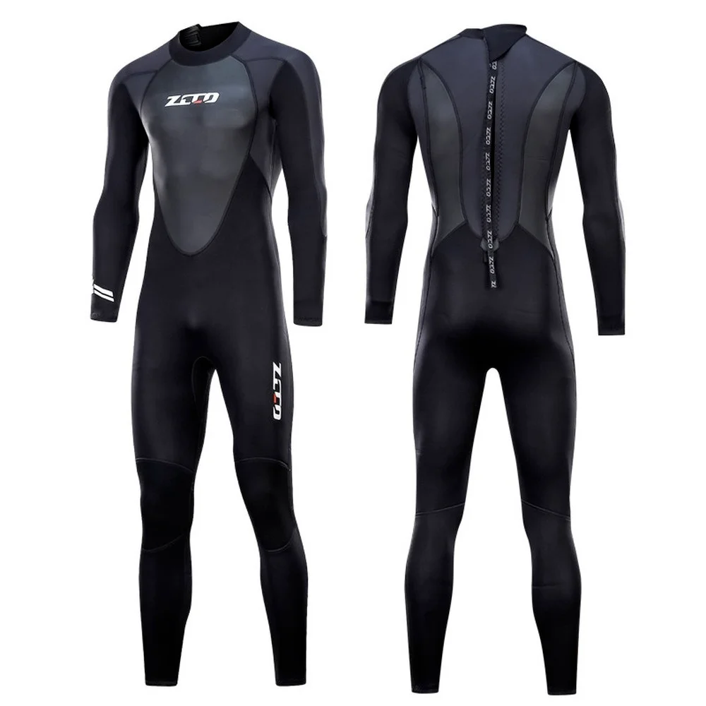 Adults 3mm Full One-piece Wetsuit Back Zipper Swim Couple Long Sleeve Neoprene Diving Suit for Kayak Surf Swimming S-4XL 2 pcs boots for men anti slip sleeve women s pumps breathable ankle cushion neoprene support adults cover tool