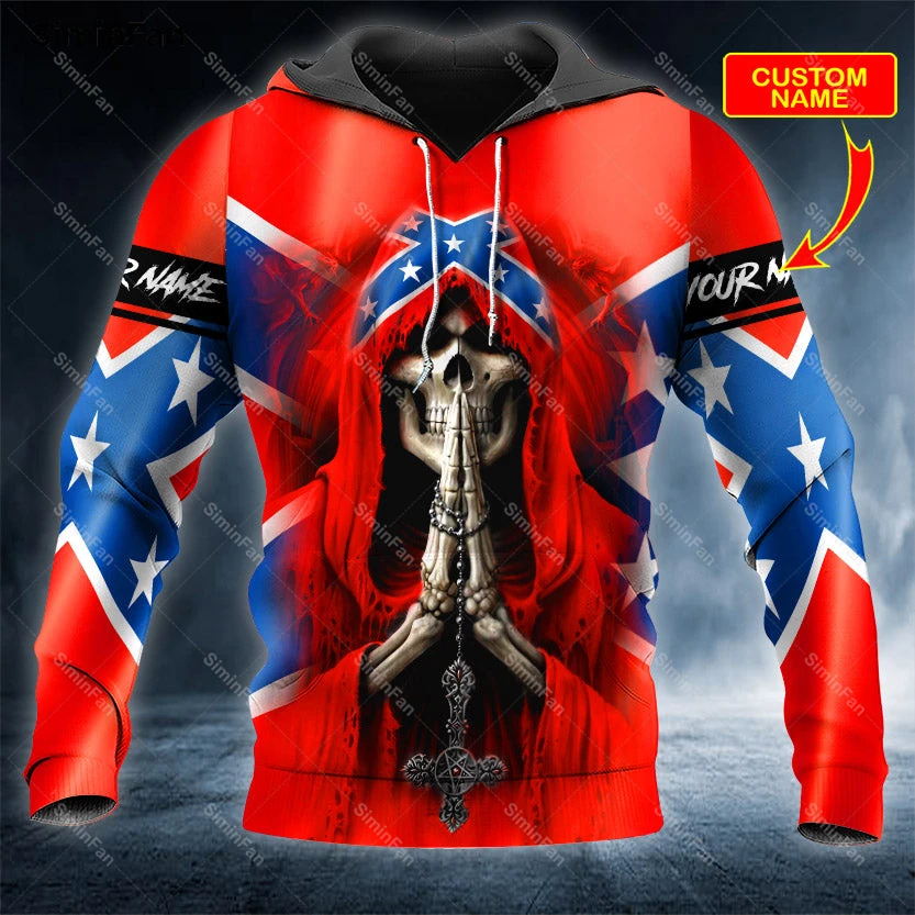 

Pray USA Flag Skull 3D Printed Red Hoodie Zipper Jacket Men Hooded Pullover Coat Unisex Outwear Casual Sweatshirt Top Streetwear