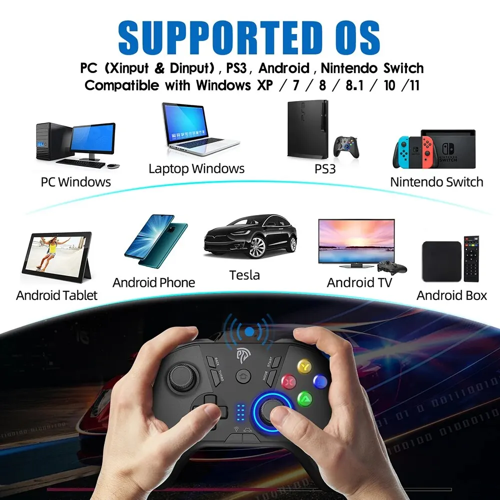 EasySMX 9110  е ̽ƽ, PS3 PC  ȵ̵ TV ڽ  Ʈѷ, 4   ư, 2.4G