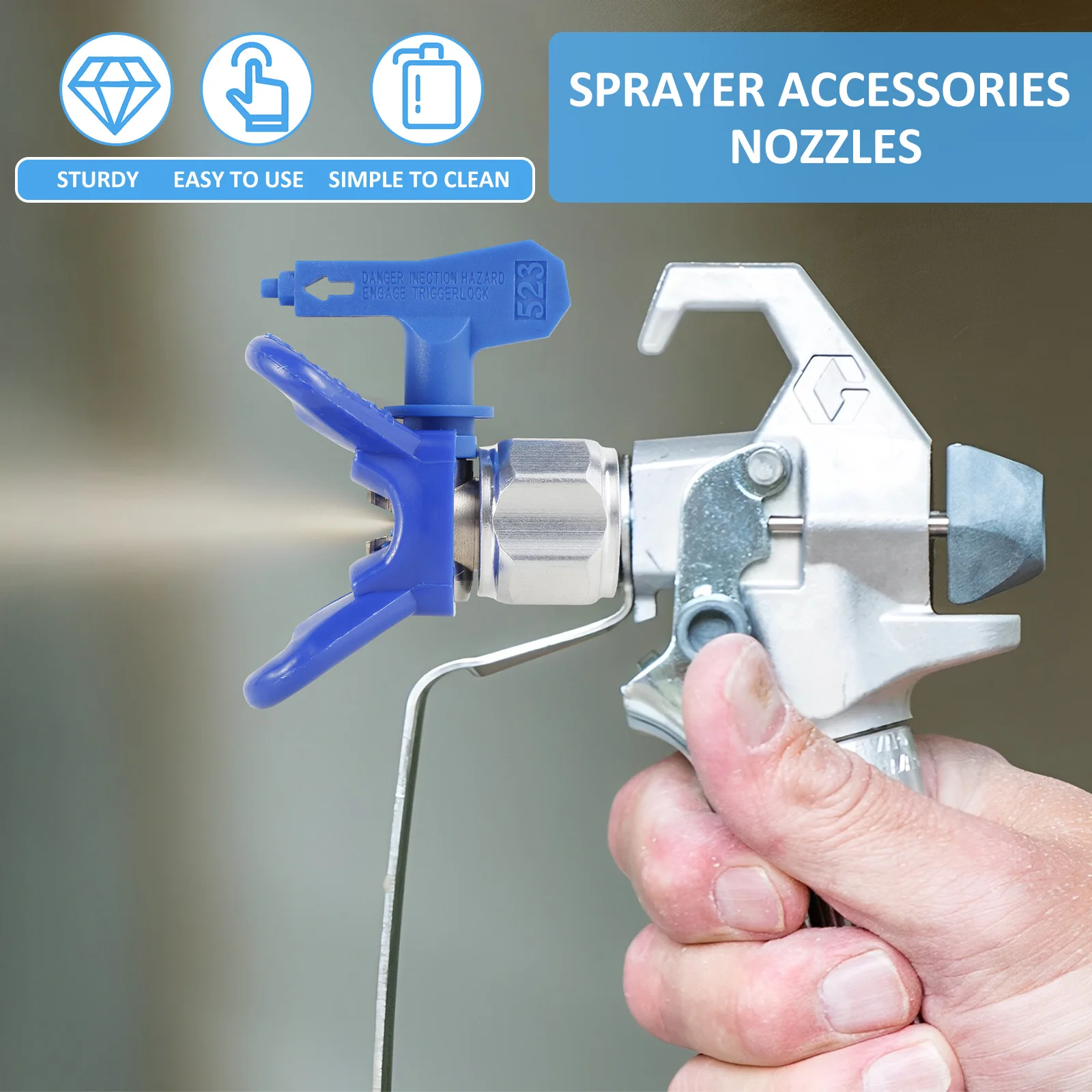 13Pcs Airless Paint Nozzles Set Reversible Spraying Machine Tips Paint Sprayer Nozzle Airless Sprayer Spraying Machine Parts