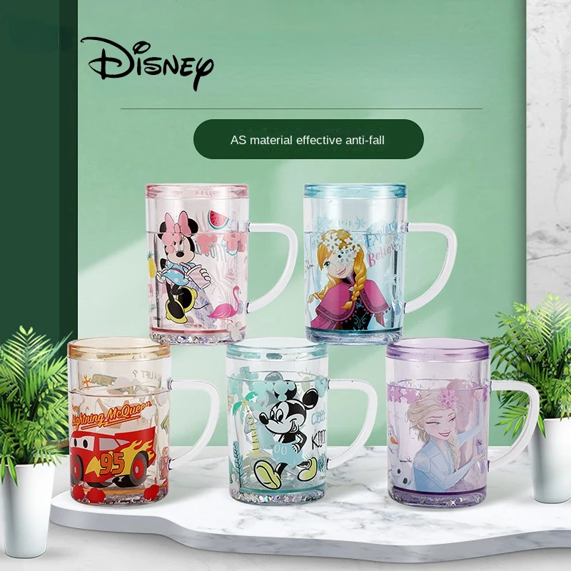 Disney Kids Sippy Cup Cartoon Cute Mickey Mouse Stitch Olaf Doll Cups Fruit  Juice Milk Cup Adult Sippy Cup Straw Cup 640ml